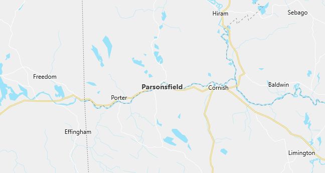 Map of Parsonsfield, ME