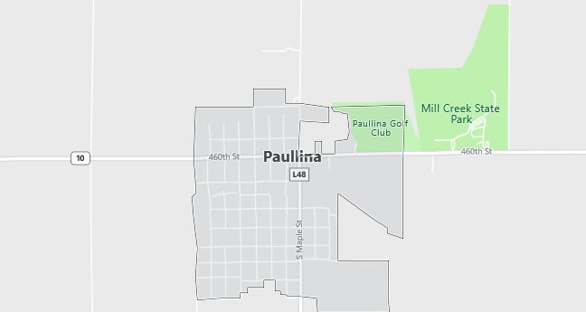 Map of Paullina, IA