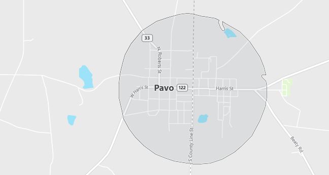 Map of Pavo, GA