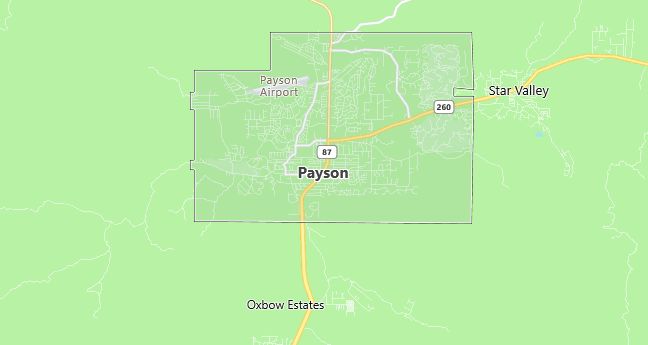 Map of Payson, AZ