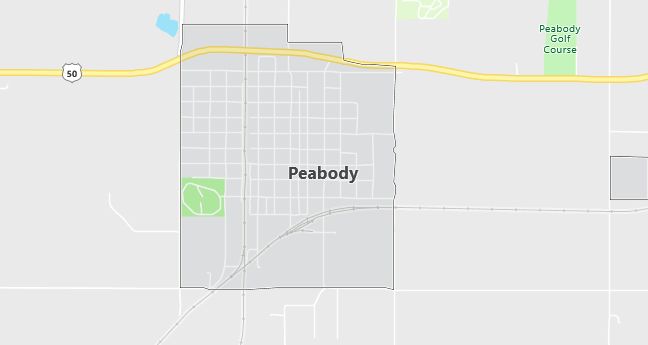 Map of Peabody, KS