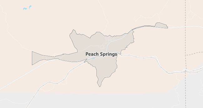 Map of Peach Springs, AZ