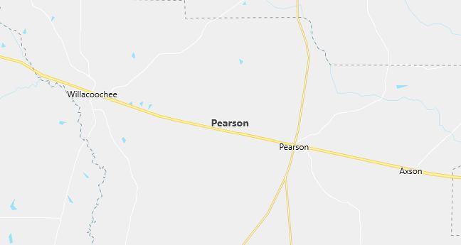 Map of Pearson, GA