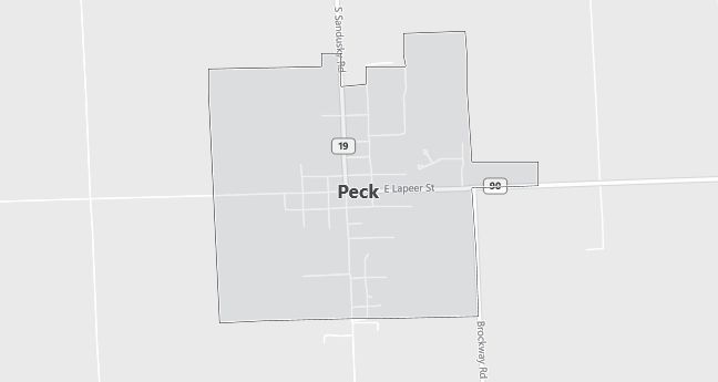 Map of Peck, MI