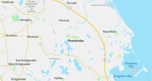 Map of Pembroke, MA