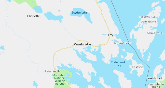 Map of Pembroke, ME