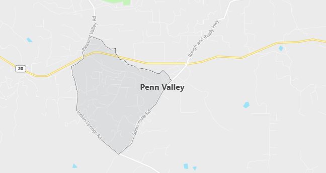 Map of Penn Valley, CA