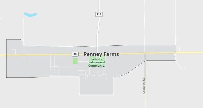 Map of Penney Farms, FL