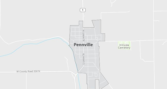 Map of Pennville, IN