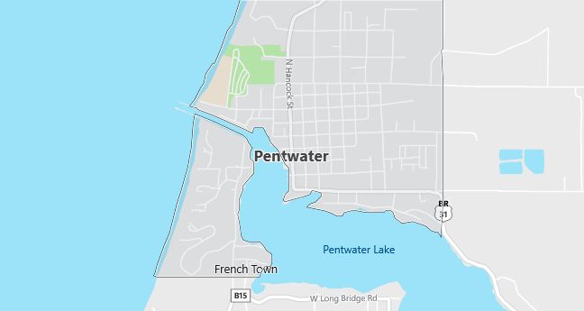 Map of Pentwater, MI