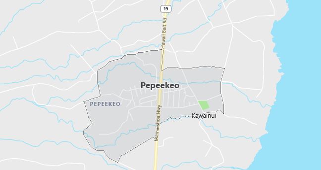 Map of Pepeekeo, HI