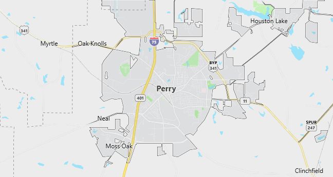 Map of Perry, GA