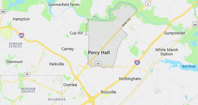 Map of Perry Hall, MD