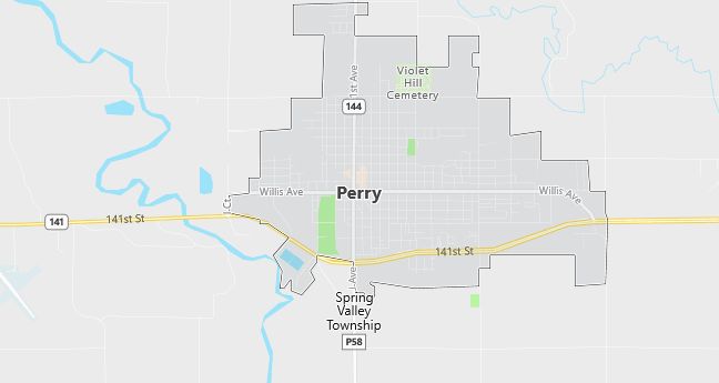 Map of Perry, IA