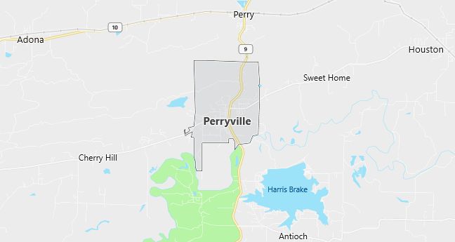 Map of Perryville, AR