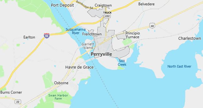 Map of Perryville, MD