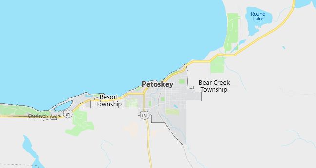 Map of Petoskey, MI