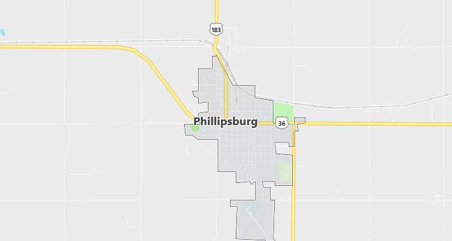 Map of Phillipsburg, KS