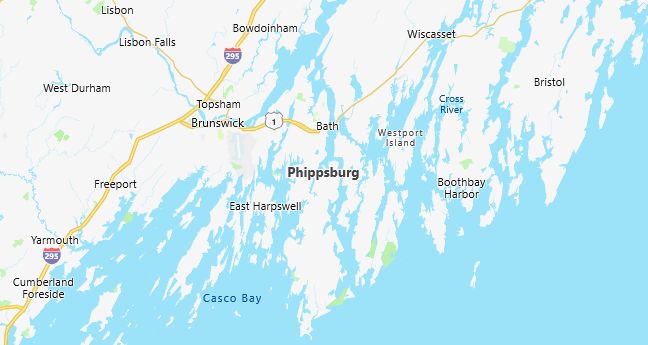 Map of Phippsburg, ME