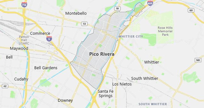 Map of Pico Rivera, CA