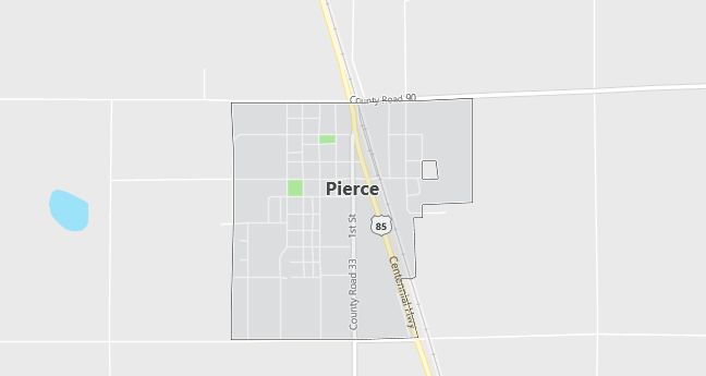 Map of Pierce, CO