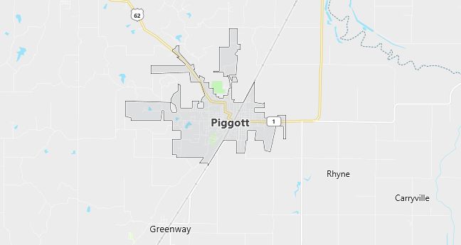 Map of Piggott, AR