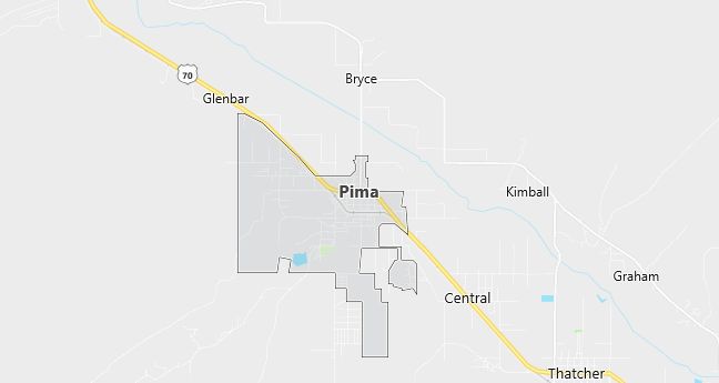 Map of Pima, AZ