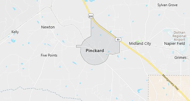 Map of Pinckard, AL