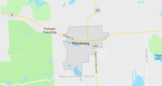 Map of Pinckney, MI