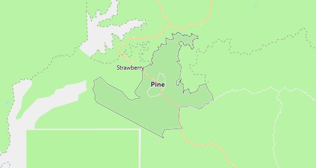 Map of Pine, AZ