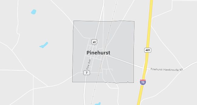 Map of Pinehurst, GA