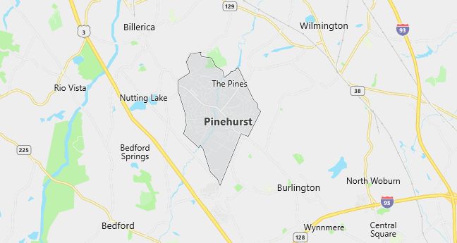 Map of Pinehurst, MA