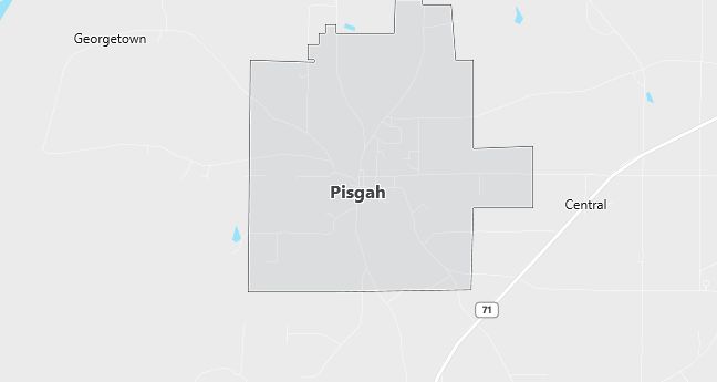 Map of Pisgah, AL