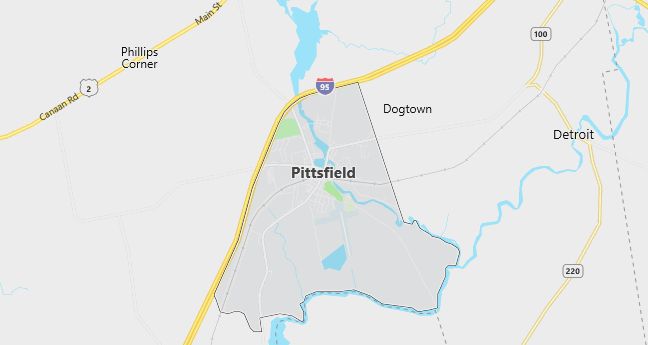 Map of Pittsfield, ME