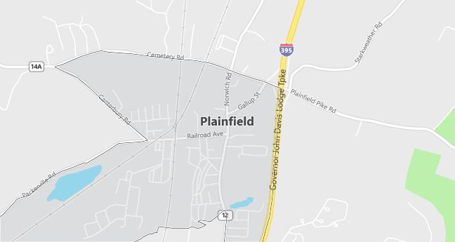 Map of Plainfield, CT