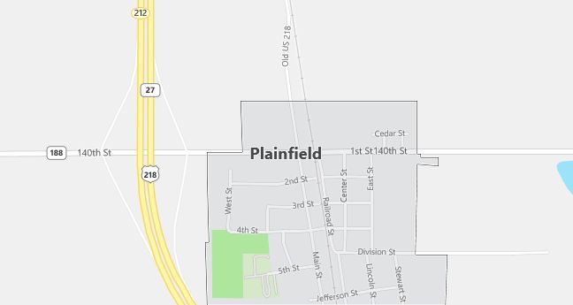 Map of Plainfield, IA