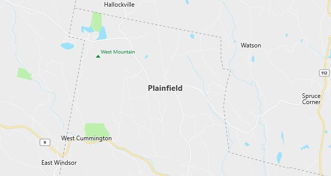 Map of Plainfield, MA