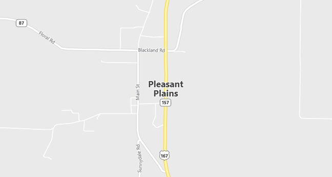 Map of Pleasant Plains, AR