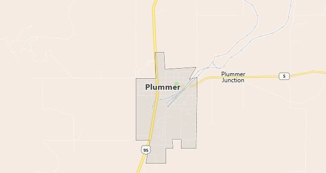 Map of Plummer, ID