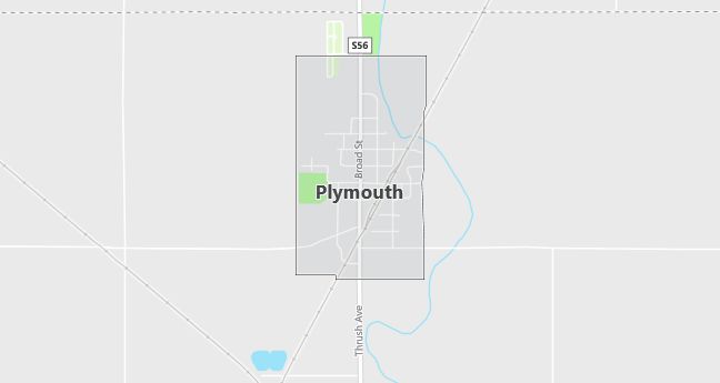 Map of Plymouth, IA