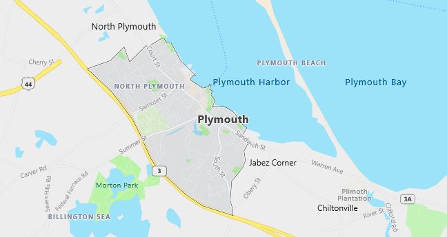 Map of Plymouth, MA