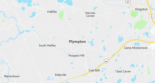 Map of Plympton, MA