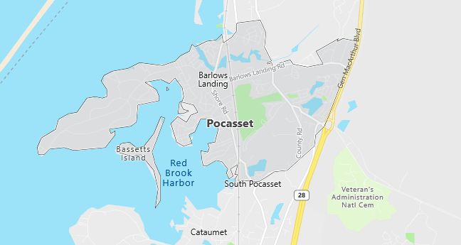 Map of Pocasset, MA