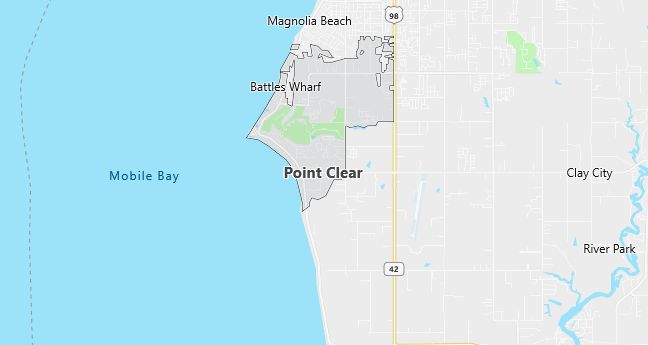 Map of Point Clear, AL