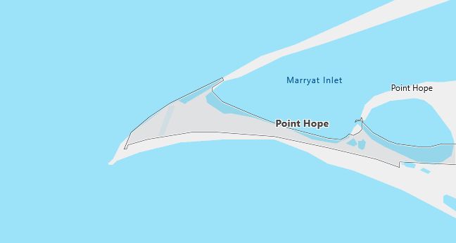 Map of Point Hope, AK