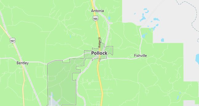 Map of Pollock, LA