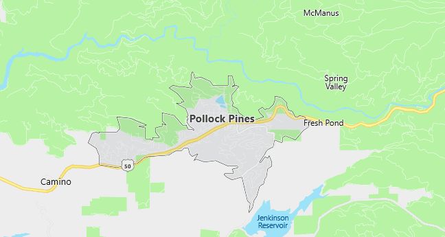 Map of Pollock Pines, CA