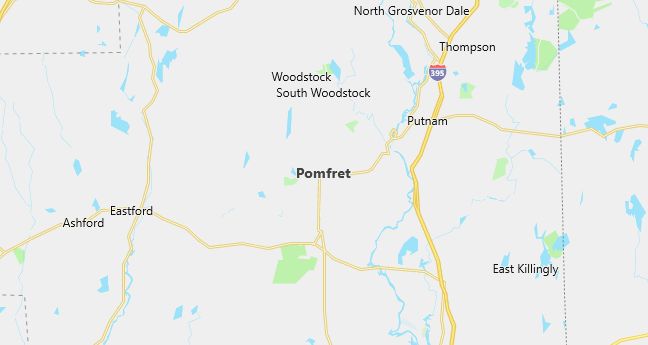 Map of Pomfret, CT