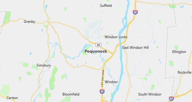 Map of Poquonock, CT