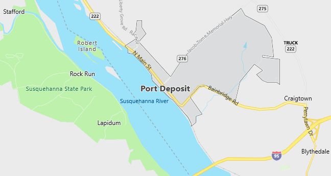 Map of Port Deposit, MD